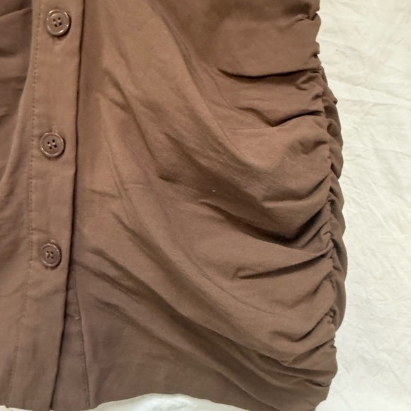 Zara Brown Buttoned Long Sleeve Dress - Picture 5 of 12